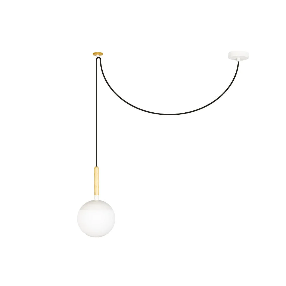 FARO BARCELONA Pendant luminaire MINE E27 IP20, L/W/D: 18.5/18.5/18.5 cm – white matt