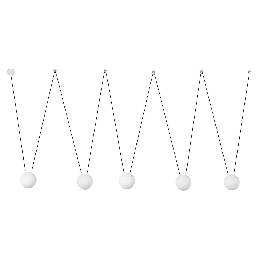 FARO BARCELONA Pendant luminaire MINE 5 flames E27 IP20 – white matt