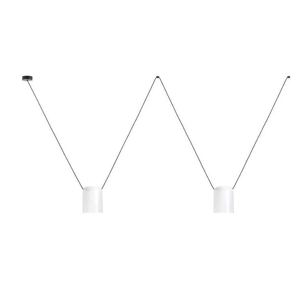 [LEDS-00-7394-05-14] LEDS C4 Pendelleuchte ATTIC 2 2-flammig E27 IP20, Kabel-L: 400 cm, Ø∕ B∕ H: 15∕ 15∕ 175 cm (weiß)