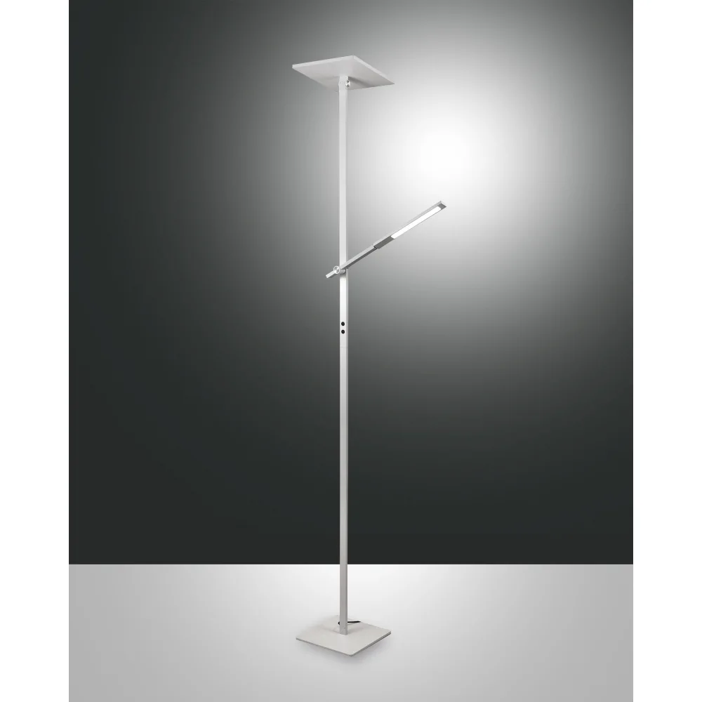 Fabas Luce LED Stehleuchte IDEAL, 40W+8W, 3000K, 300/500lm, IP20 – Weiß