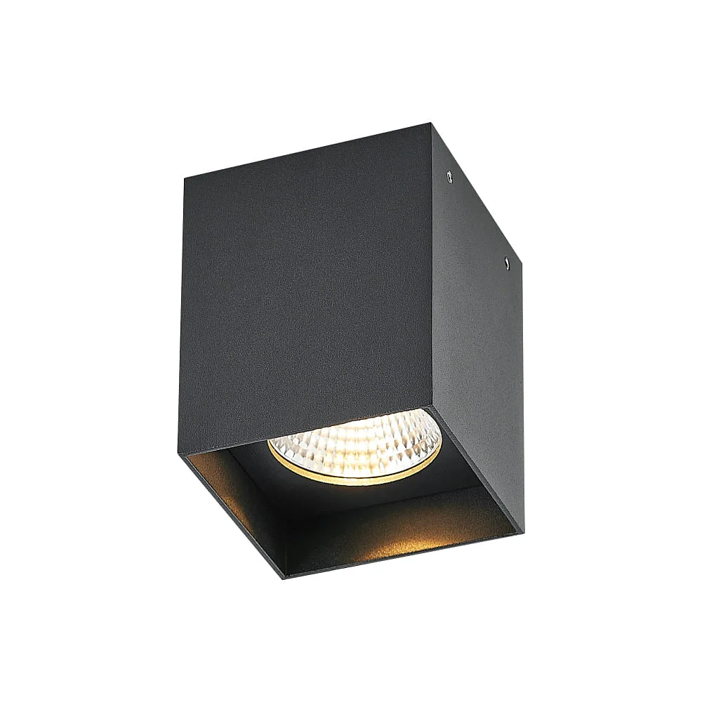 Molto Luce Deckenleuchte AEON SMALL SQUARE IP20, 3000 K – schwarz matt