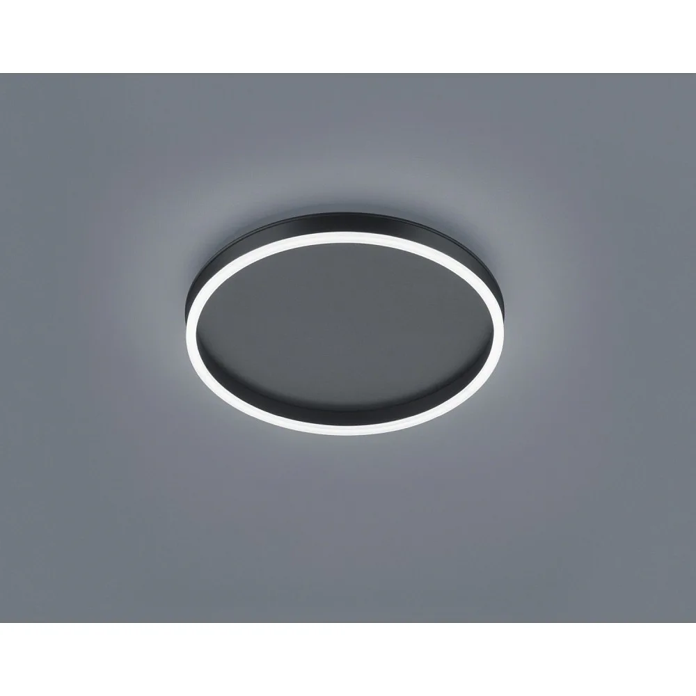 Helestra Plafonnier LED SONA LED, rond, IP20 – noir mat