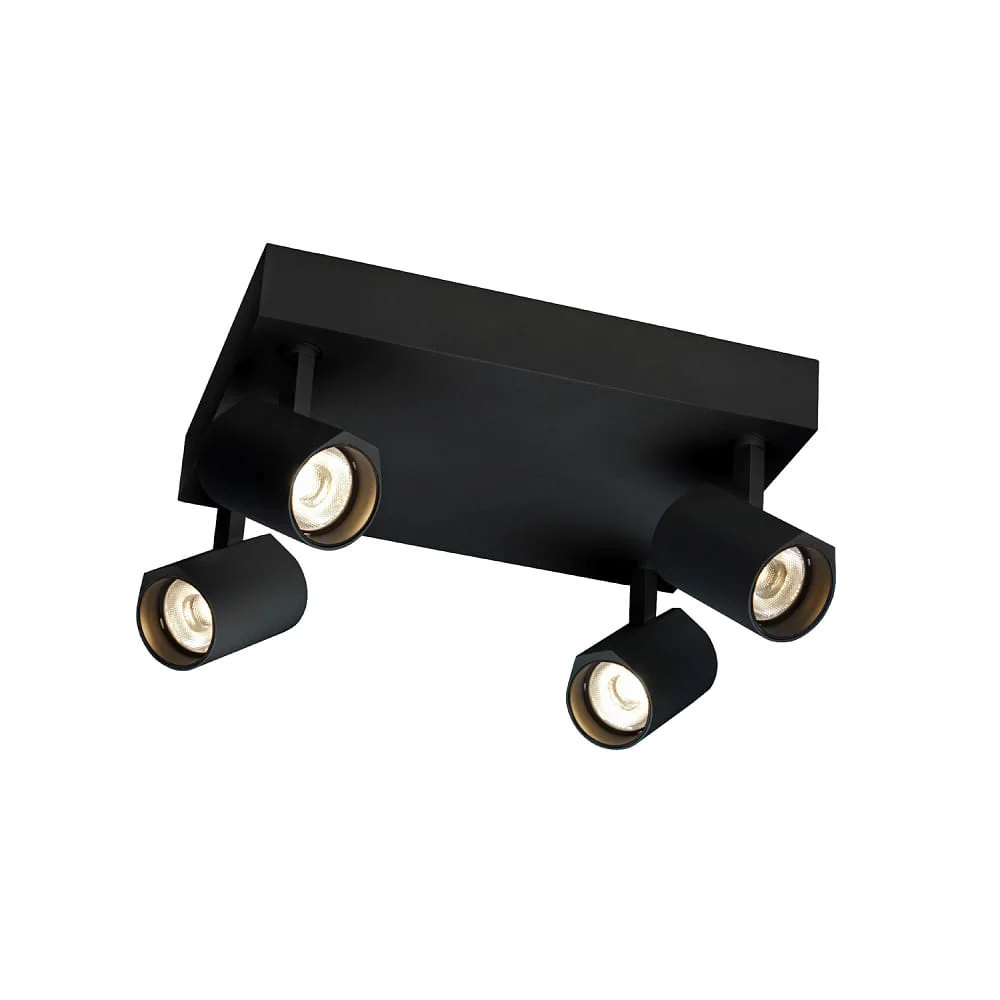 Wever & Ducré Strahler CENO CEILING SURF 4.1 IP20, 2700 K – schwarz matt