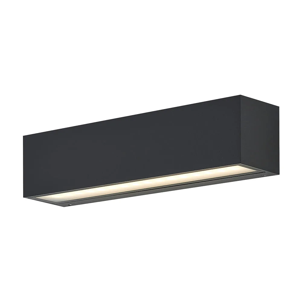 Molto Luce Outdoor wall light LINE IP65, anthracite dimmable, 7 W