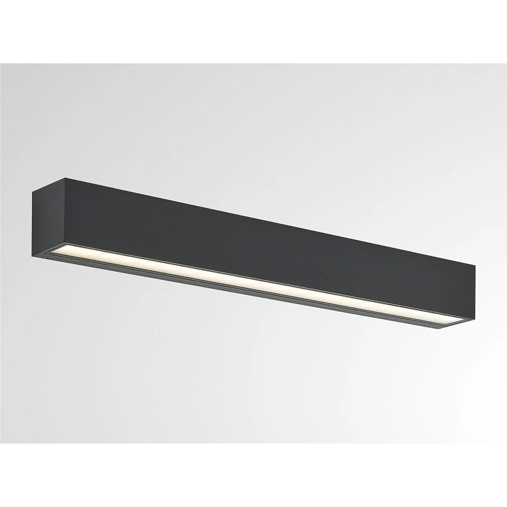 Molto Luce Outdoor wall light LINE 50 DOUBLE W IP65, anthracite dimmable