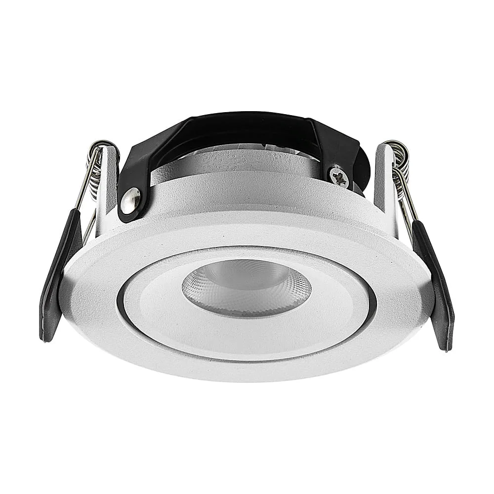 Molto Luce Encastré AGON FLAT ROUND IP20, blanc dimmable 5W 440lm 2700K 55°