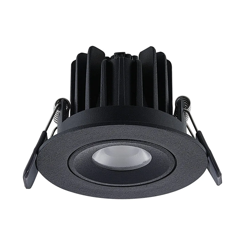 Molto Luce Encastré AGON ROUND IP20, noir dimmable 5/9W 415|705lm 2700K 36°