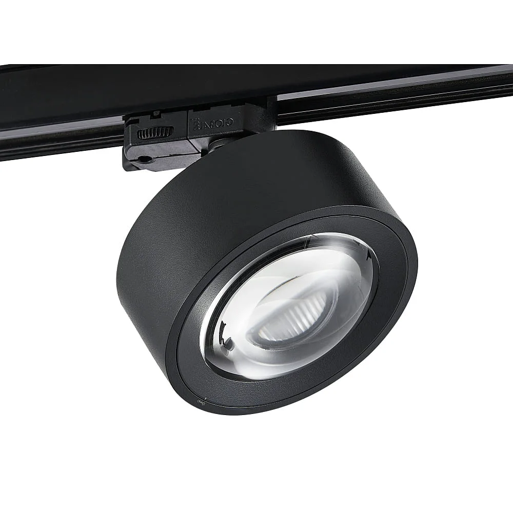 Molto Luce 3-Phasen-Strahler MAG TRACK IP20, schwarz dimmbar, 2700 K