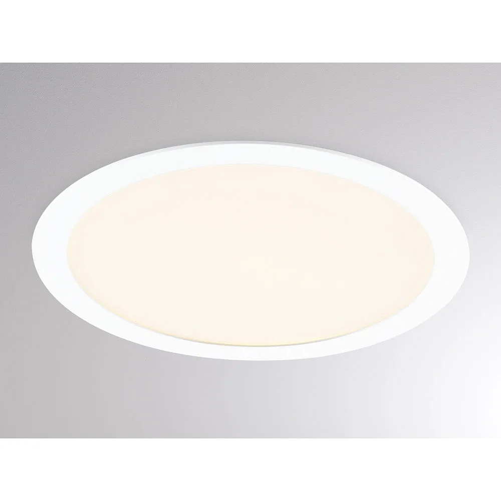 Molto Luce Ceiling light MOON ROUND R IP44/IP20, matt white, dimmable, 2450 lm