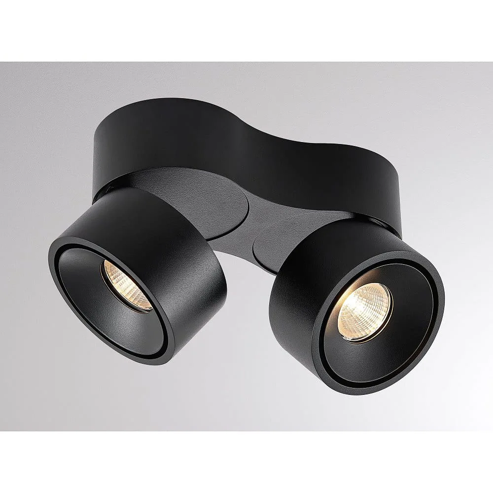 Molto Luce Wall and ceiling light MAGIS DOUBLE SD IP20, black dimmable, 2700 K