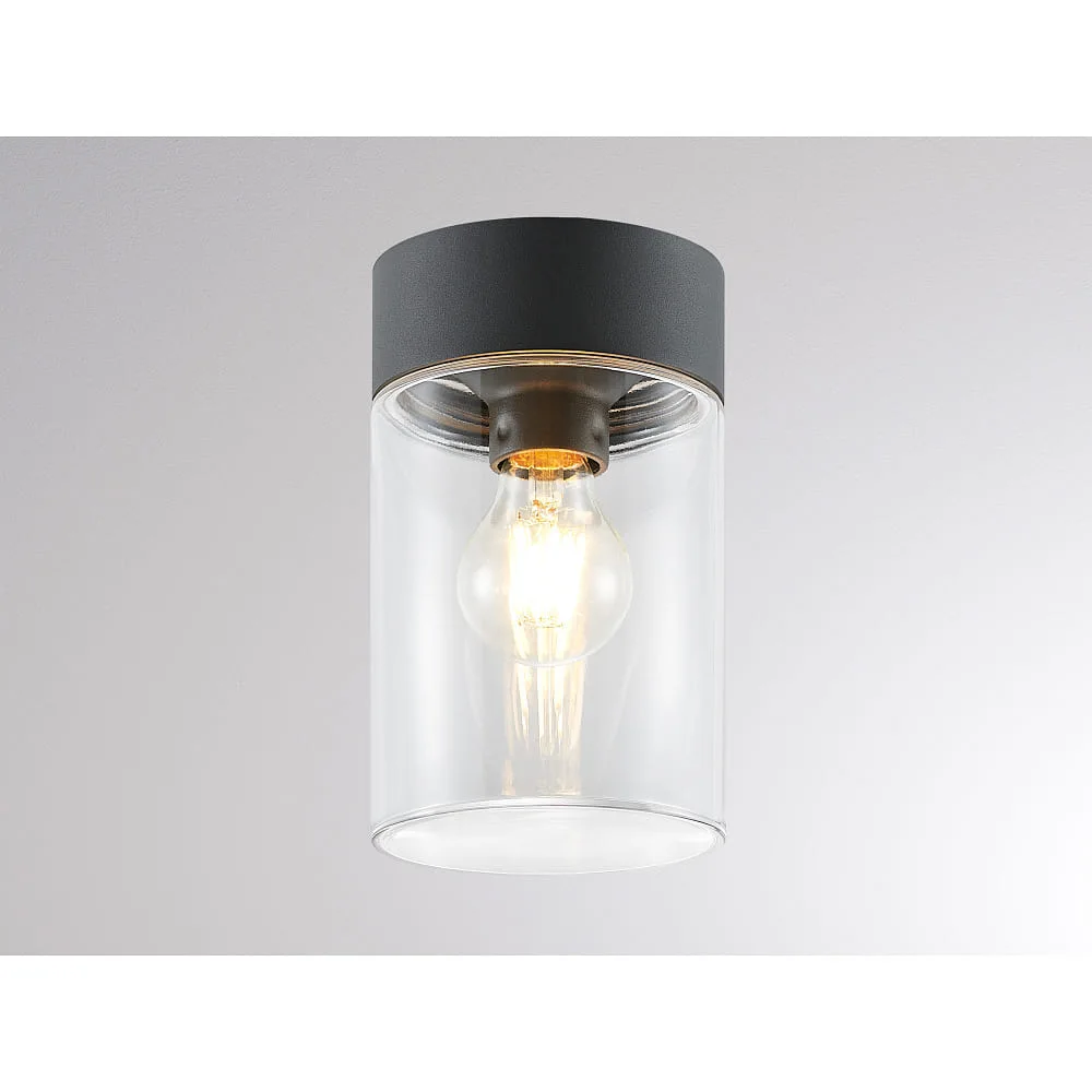 Molto Luce Plafonnier d'extérieur WILLIAM SD E27 IP65, anthracite dimmable (MOL-333-00019)