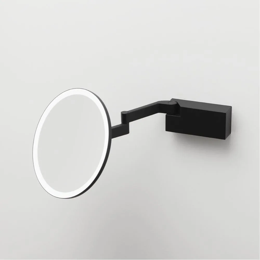 Decor Walther Beleuchteter Kosmetikspiegel VISION R mit 5-facher Vergrößerung IP44 – schwarz matt