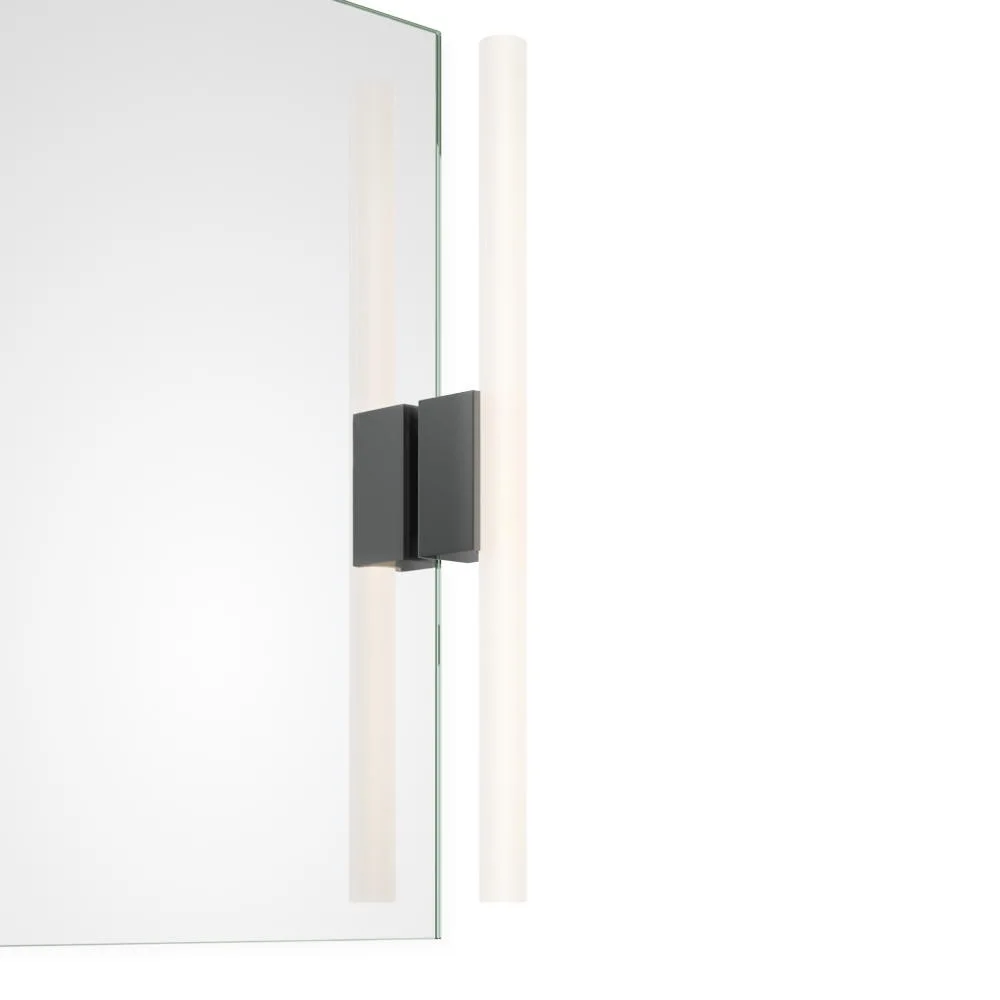 Decor Walther Applique pour miroir OMEGA 1, 1x S14d, 30-60cm, 1 douille, IP20, noir mat