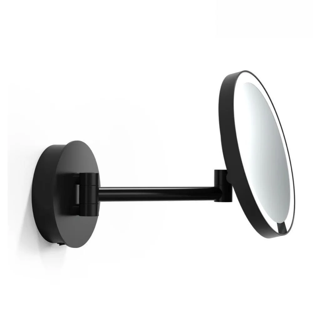 Decor Walther Mirror with lighting JUST LOOK PLUS WR, mirror with 7x magnification, IP20, black matt, dimmable