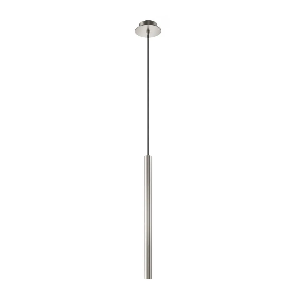 Decor Walther LED pendant light PIPE 1, 6,5W, 350mA, 3000K, 600lm, IP20, nickel satin
