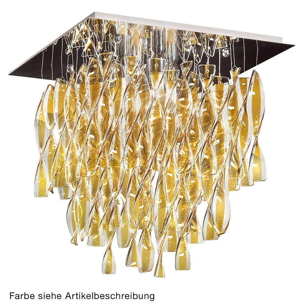 Axolight Ceiling light PL AURA PX, E27, IP20, Murano glass – chrome white