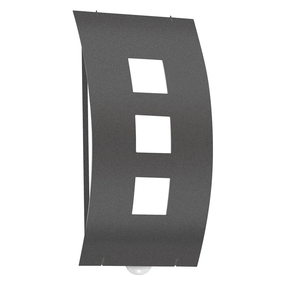 CMD Applique d'extérieur AQUA TOMA avec détecteur de mouvement, IP44, E27, verre opale, brossé – anthracite