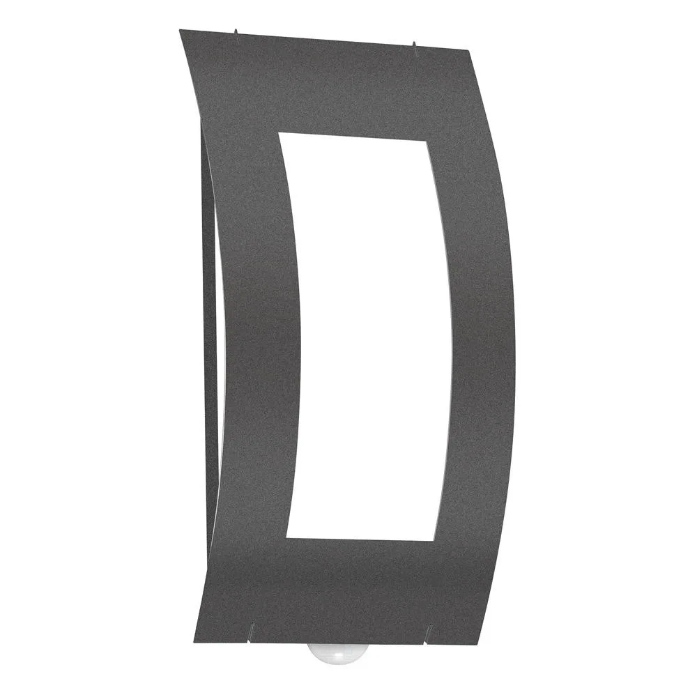 CMD Außenwandleuchte AQUA QUADRAT mit Bewegungsmelder, IP44, E27, Opalglas – anthrazit