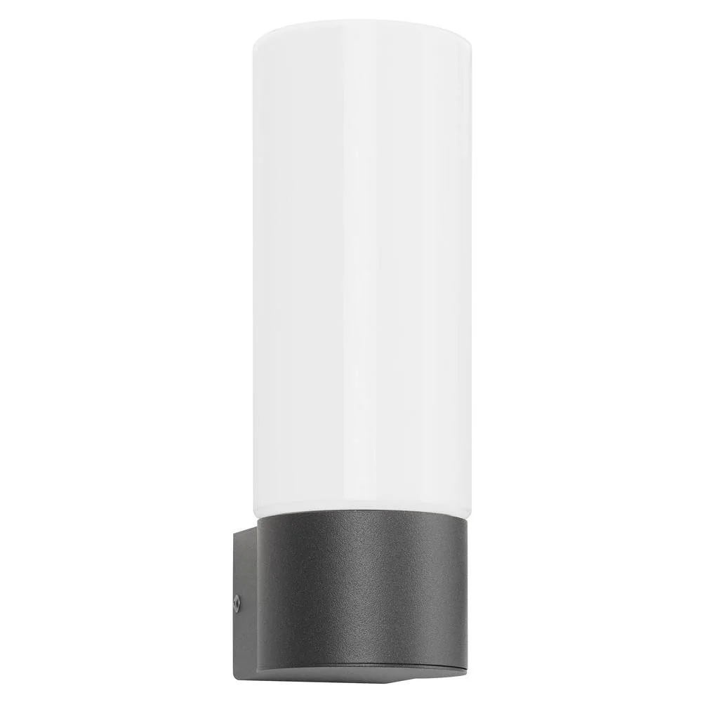 CMD Outdoor wall luminaire AQUA WALL, IP44, E27, opal glass – anthracite