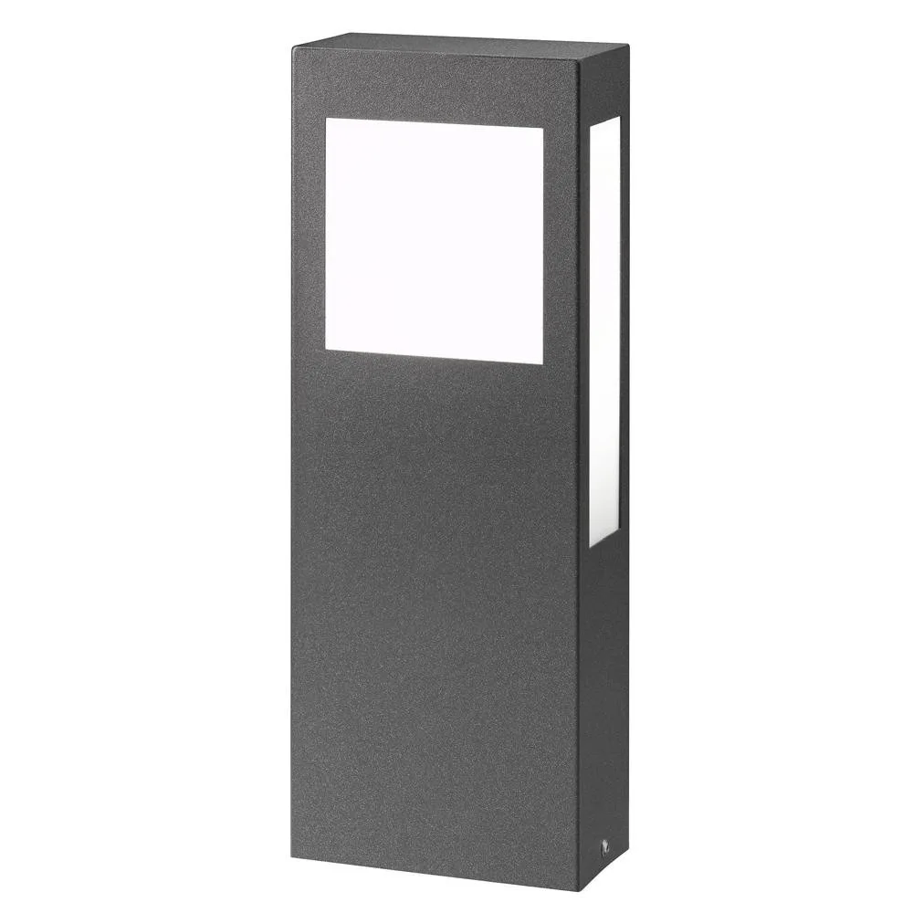 CMD Lampadaire d'extérieur AQUA PAULO, angulaire, 40cm, IP44, 2G11, acier inoxydable, anthracite