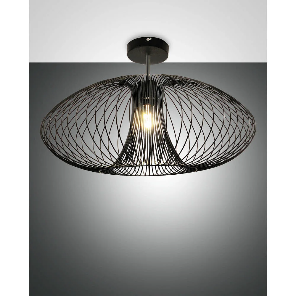 LaMiaLuce Plafonnier FASSA E27 IP20 – noir