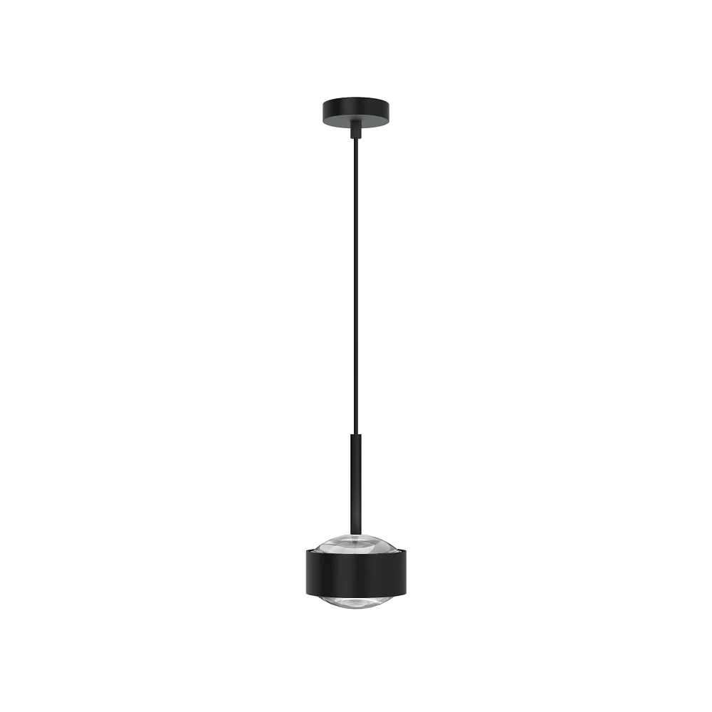 Top Light Suspension PUK MAXX DROP SOLO (COB LED) vers le haut / vers le bas, rigide, sans lentille IP20, dimmable – noir mat