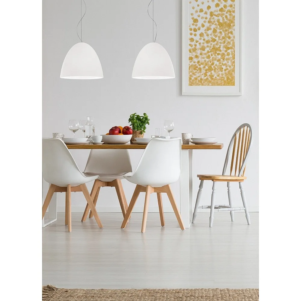Casablanca Suspension BELL, 2x E27, IP20, blanc mat, max. 75 W