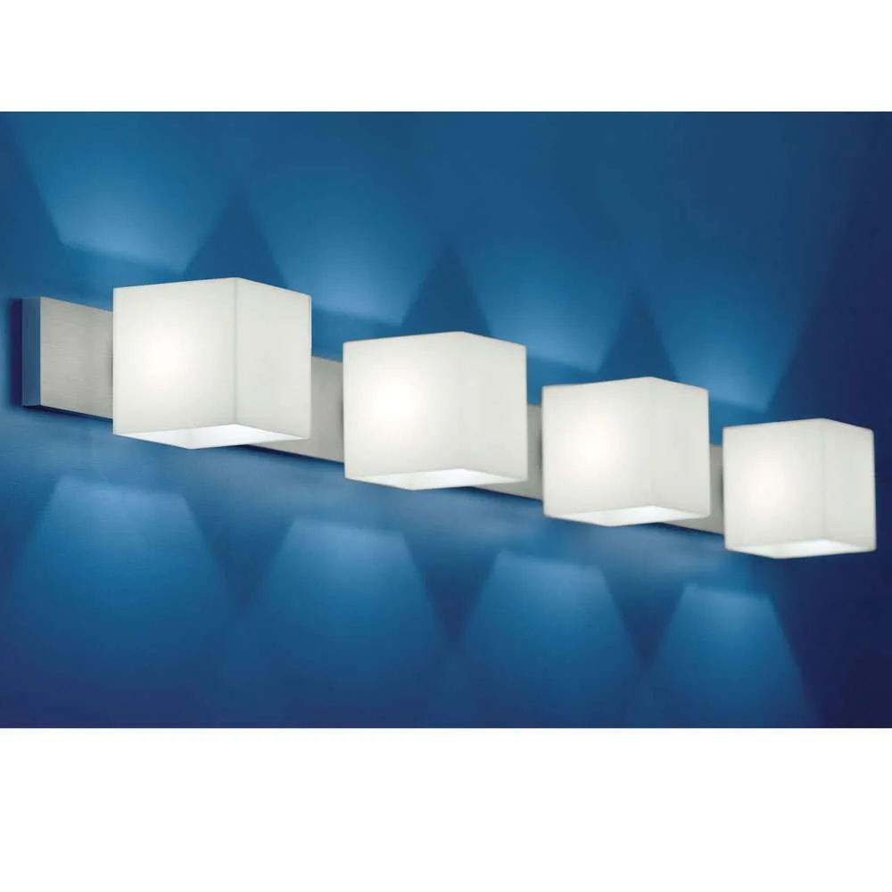 Casablanca Applique murale CUBE, 4x G9, IP20, blanc opale mat