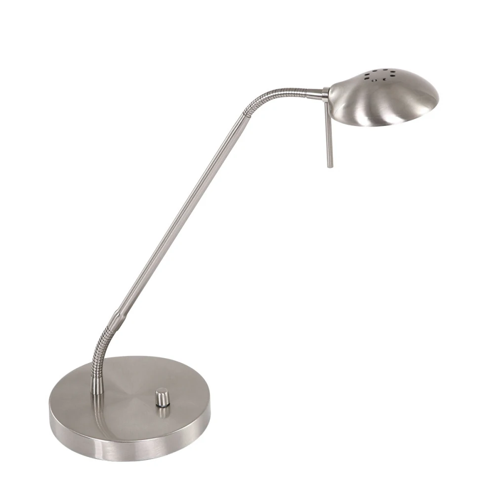 Mexlite Table lamp BIRON, 1-light, bronze, brushed steel