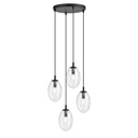 Astral 4 Schwarz Premium Pendelleuchte – transparent
