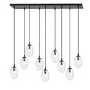 Lampe suspendue Astral 9 Noir – transparent