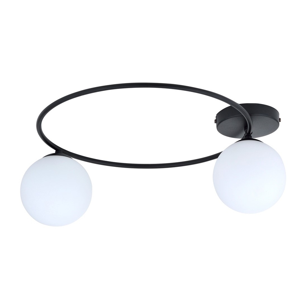 Plafonnier Sopra 2 – noir/opale