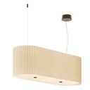 E4 CATHERINE Pongé Fabric Pendant Lamp Entirely Handmade in Italy