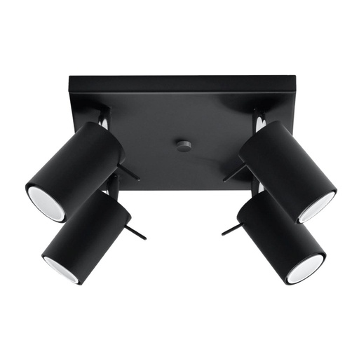 [SL.0094] RING 4 ceiling light black