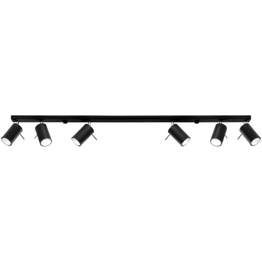 [SL.0334] RING 6L Black Ceiling Lamp