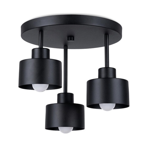 [SL.1131] SAVAR 3 Ceiling Lamp Black