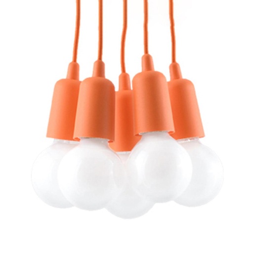 [SL.0586] DIEGO 5 pendant lamp orange