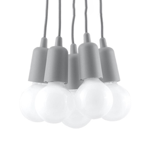 [SL.0577] DIEGO 5 pendant lamp grey