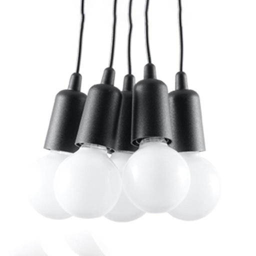 [SL.0574] DIEGO 5 pendant lamp black