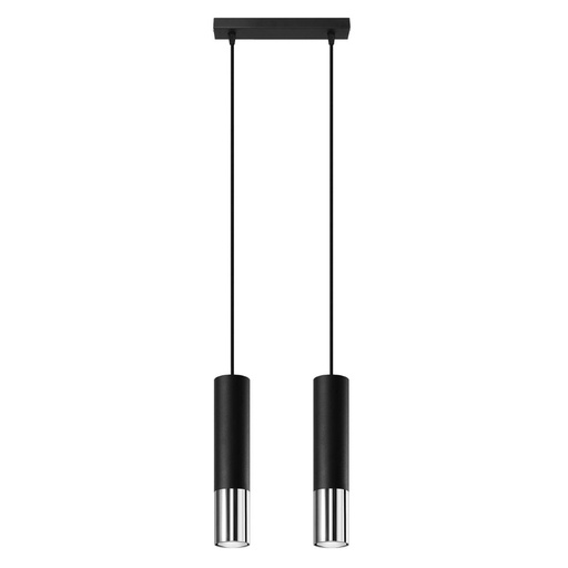 [SL.0941] LOOPEZ 2 pendant lamp black/chrome