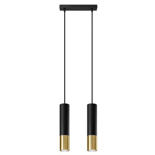 [SL.0953] LOOPEZ 2 black/gold pendant lamp