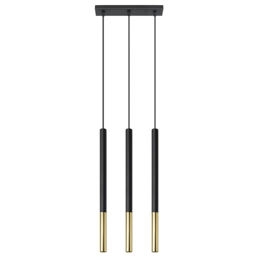 [SL.0892] MOZAICA 3L pendant lamp black/gold