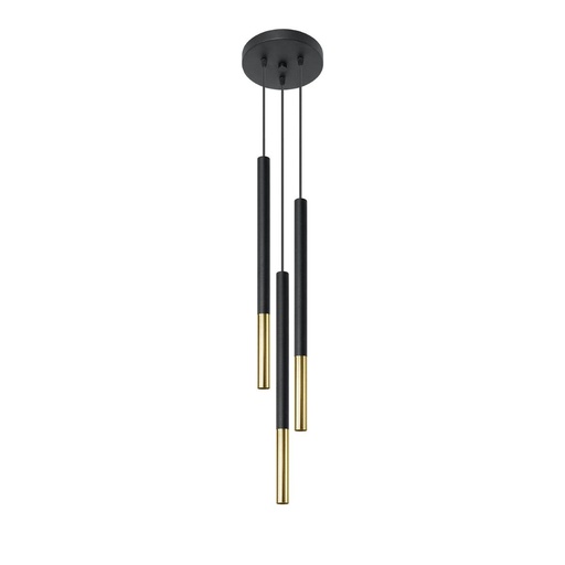[SL.0893] MOZAICA 3P pendant lamp black/gold