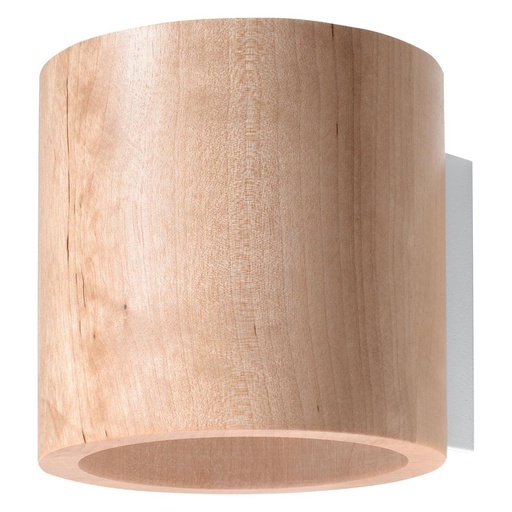 [SL.0490] ORBIS wall lamp in natural wood
