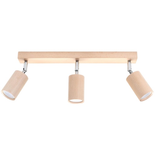 [SL.0703] BERG 3 ceiling light in natural wood