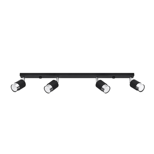 [SL.1067] NERO 4 ceiling light black/chrome