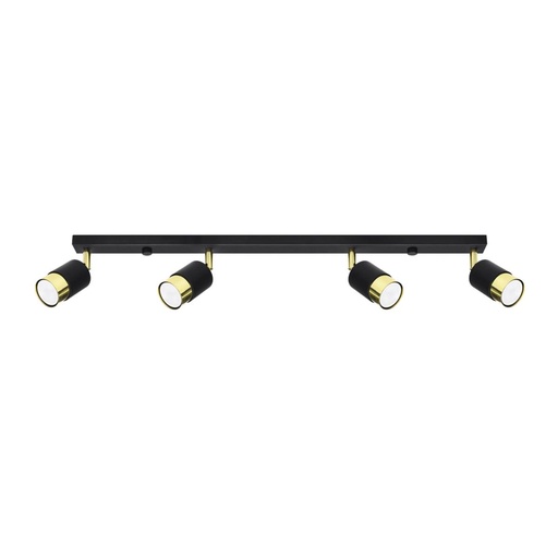 [SL.1072] NERO 4 ceiling light black/gold