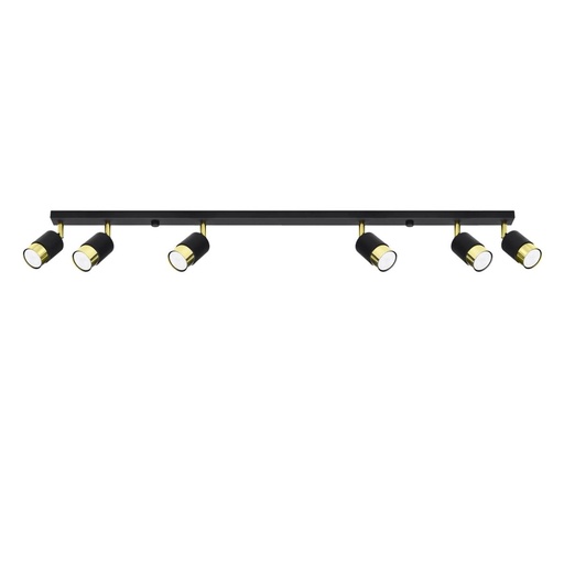[SL.1073] NERO 6 ceiling light black/gold