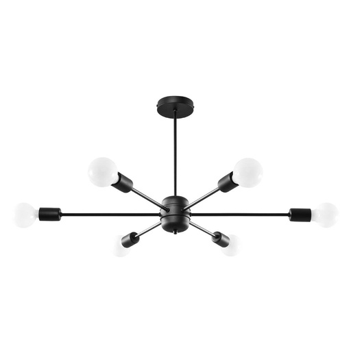 [SL.1023] LANGO 6 black chandelier