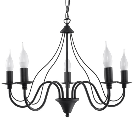 [SL.0218] MINERWA 5 black chandelier